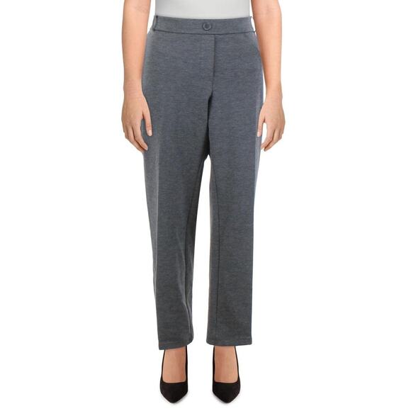 Kasper Women High Rise Wear to Work Wide Leg Pants Gray Size L - Picture 1 of 2